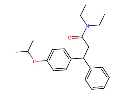 N,N-diethyl-3-phenyl-3-(4-propan-2-yloxyphenyl)propanamide structure