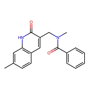 N-methyl-N-[(7-methyl-2-oxo-1H-quinolin-3-yl)methyl]benzamide structure