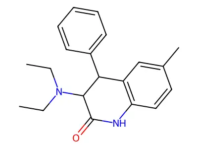 3-(diethylamino)-6-methyl-4-phenyl-3,4-dihydro-1H-quinolin-2-one structure