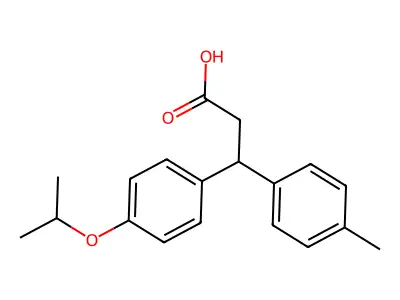 3-(4-methylphenyl)-3-(4-propan-2-yloxyphenyl)propanoic Acid structure