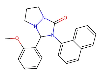 1-(2-methoxyphenyl)-2-naphthalen-1-yl-1,5,6,7-tetrahydropyrazolo[1,2-a][1,2,4]triazol-3-one structure