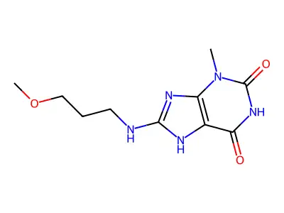8-(3-Methoxy-propylamino)-3-methyl-3,7-dihydro-purine-2,6-dione structure