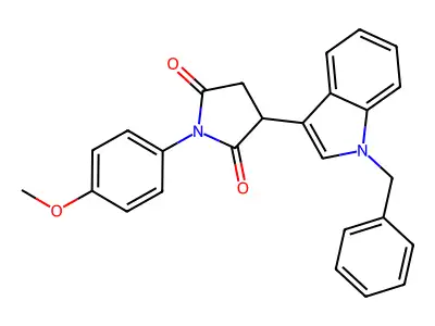 3-(1-benzyl-1H-indol-3-yl)-1-(4-methoxyphenyl)pyrrolidine-2,5-dione structure