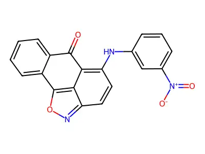 5-((3-Nitrophenyl)imino)-5H-anthra[1,9-cd]isoxazol-6-ol structure