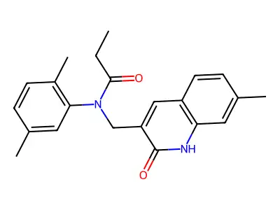 N-(2,5-dimethylphenyl)-N-[(7-methyl-2-oxo-1H-quinolin-3-yl)methyl]propanamide structure