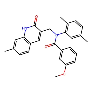 N-(2,5-dimethylphenyl)-3-methoxy-N-[(7-methyl-2-oxo-1H-quinolin-3-yl)methyl]benzamide structure