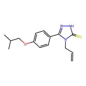 4-allyl-5-(4-isobutoxyphenyl)-4H-1,2,4-triazole-3-thiol structure
