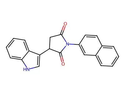 3-(1H-indol-3-yl)-1-naphthalen-2-ylpyrrolidine-2,5-dione structure