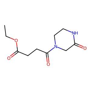 Ethyl 4-oxo-4-(3-oxopiperazin-1-yl)butanoate structure