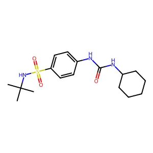 N-(tert-butyl)-4-{[(cyclohexylamino)carbonyl]amino}benzenesulfonamide structure