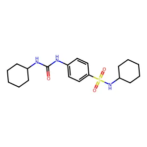 1-Cyclohexyl-3-[4-(cyclohexylsulfamoyl)phenyl]urea structure