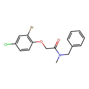 N-benzyl-2-(2-bromo-4-chlorophenoxy)-N-methylacetamide structure