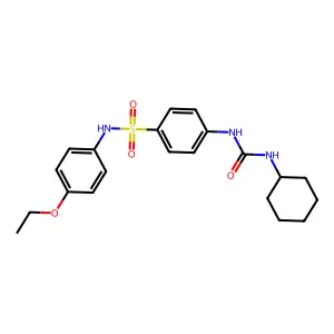 4-{[(cyclohexylamino)carbonyl]amino}-N-(4-ethoxyphenyl)benzenesulfonamide structure
