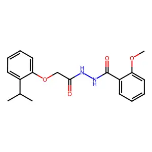N'-[(2-isopropylphenoxy)acetyl]-2-methoxybenzohydrazide structure