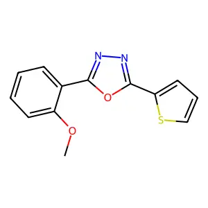 2-(2-Methoxyphenyl)-5-(2-thienyl)-1,3,4-oxadiazole structure