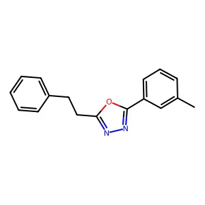 2-(3-Methylphenyl)-5-(2-phenylethyl)-1,3,4-oxadiazole structure