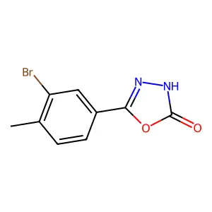 5-(3-Bromo-4-methylphenyl)-1,3,4-oxadiazol-2-ol structure