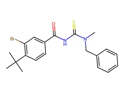 N-[benzyl(methyl)carbamothioyl]-3-bromo-4-tert-butylbenzamide structure