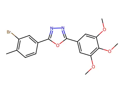 2-(3-Bromo-4-methylphenyl)-5-(3,4,5-trimethoxyphenyl)-1,3,4-oxadiazole structure