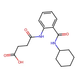 4-{2-[(Cyclohexylamino)carbonyl]anilino}-4-oxobutanoic acid structure