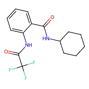 N-cyclohexyl-2-[(trifluoroacetyl)amino]benzamide structure