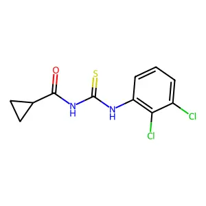 N-[[(2,3-Dichlorophenyl)amino]thioxomethyl]cyclopropanecarboxamide structure
