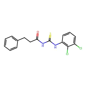 N-[(2,3-dichlorophenyl)carbamothioyl]-3-phenylpropanamide structure