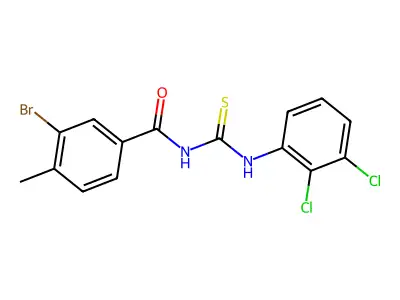 3-bromo-N-[(2,3-dichlorophenyl)carbamothioyl]-4-methylbenzamide structure