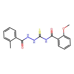 2-methoxy-N-[[(2-methylbenzoyl)amino]carbamothioyl]benzamide structure