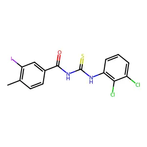 N-[(2,3-dichlorophenyl)carbamothioyl]-3-iodo-4-methylbenzamide structure