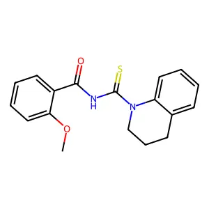 N-(3,4-dihydro-1(2H)-quinolinylcarbonothioyl)-2-methoxybenzamide structure