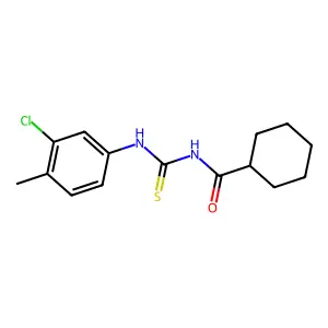 N-[(3-chloro-4-methylphenyl)carbamothioyl]cyclohexanecarboxamide structure