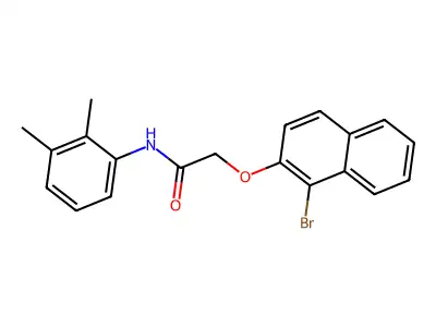 2-[(1-bromo-2-naphthyl)oxy]-N-(2,3-dimethylphenyl)acetamide structure