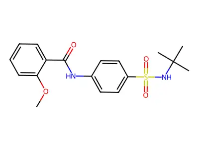 N-{4-[(tert-butylamino)sulfonyl]phenyl}-2-methoxybenzamide structure