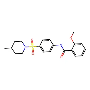 2-methoxy-N-{4-[(4-methyl-1-piperidinyl)sulfonyl]phenyl}benzamide structure
