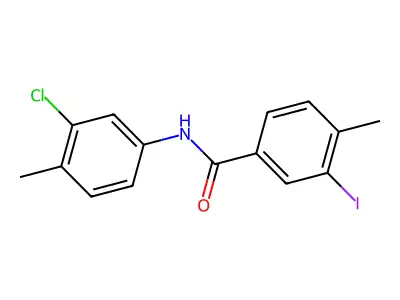N-(3-chloro-4-methylphenyl)-3-iodo-4-methylbenzamide structure