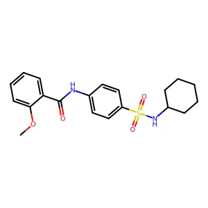 N-{4-[(cyclohexylamino)sulfonyl]phenyl}-2-methoxybenzamide structure