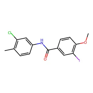 N-(3-chloro-4-methylphenyl)-3-iodo-4-methoxybenzamide structure