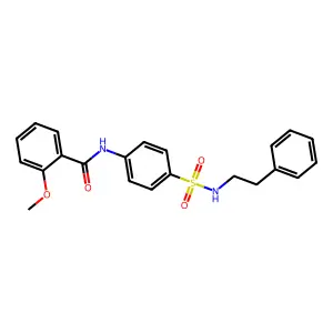 2-methoxy-N-(4-{[(2-phenylethyl)amino]sulfonyl}phenyl)benzamide structure