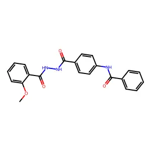 N-(4-{[2-(2-methoxybenzoyl)hydrazino]carbonyl}phenyl)benzamide structure