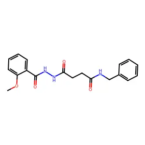 N-benzyl-4-[2-(2-methoxybenzoyl)hydrazinyl]-4-oxobutanamide structure