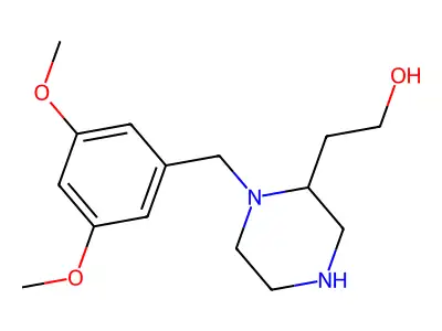 2-[1-(3,5-Dimethoxybenzyl)-2-piperazinyl]ethanol structure
