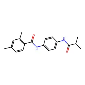 2,4-dimethyl-N-[4-(2-methylpropanoylamino)phenyl]benzamide structure