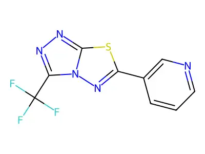 6-(3-Pyridinyl)-3-(trifluoromethyl)[1,2,4]triazolo[3,4-b][1,3,4]thiadiazole structure