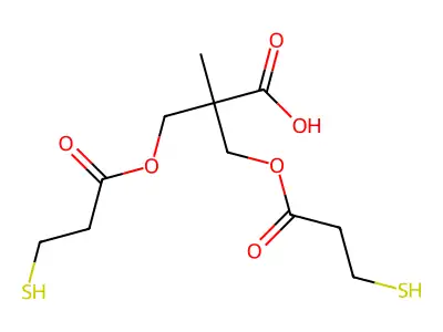 2,2-Bis[(3-mercapto-1-oxopropoxy)methyl]propionic acid structure