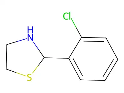 Thiazolidine, 2-(o-chlorophenyl)- structure