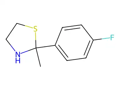 2-(4-Fluorophenyl)-2-methyl-1,3-thiazolidine structure