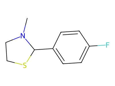 2-(4-Fluorophenyl)-3-methyl-1,3-thiazolidine structure