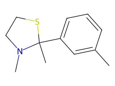Thiazolidine, 2-(m-tolyl)-2,3-dimethyl- structure