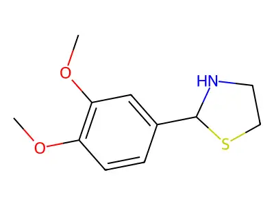 2-(3,4-Dimethoxyphenyl)-1,3-thiazolidine structure